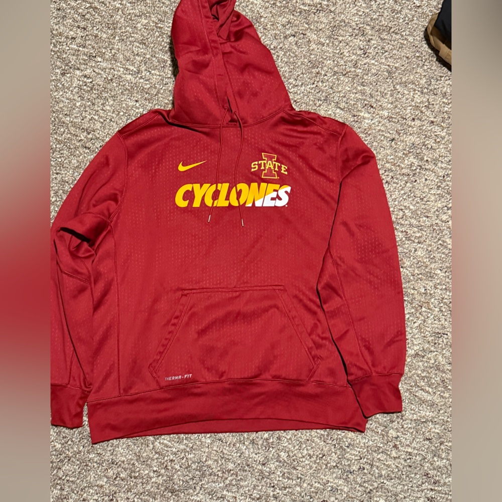 Iowa State Nike Red Therma-Fit Hoodie